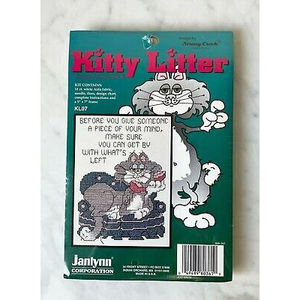 Janlynn Kitty Litter Counted Cross Stitch Kit Piece of Your Mind w/5" x 7" Frame